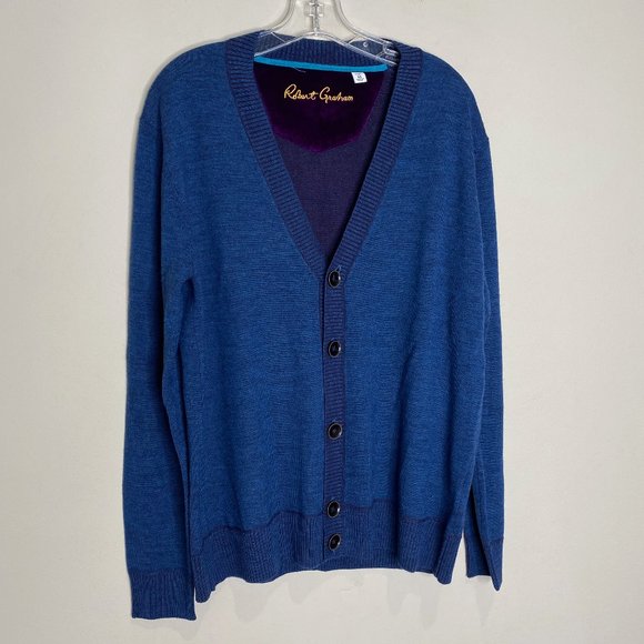 Robert Graham Berengar Wool Cardigan - Picture 2 of 11
